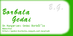 borbala gedai business card